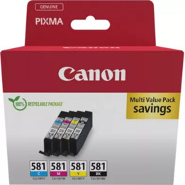 Canon CLI-581 MultiPack cartucho de tinta preto, ciano, magenta, amarelo original