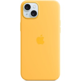 Custodia in silicone Apple con MagSafe per iPhone 15 Plus Giallo Solare