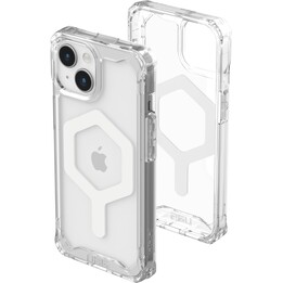 Capa traseira para celular uag plyo transparente magsafe ice/branco iphone 15 plus