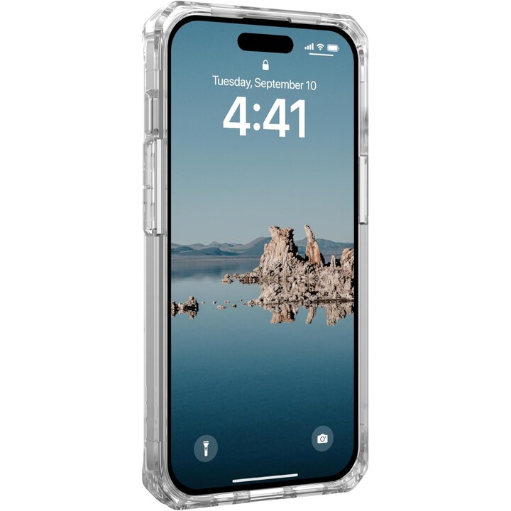 Cover posteriore per cellulare uag plyo trasparente magsafe ghiaccio/bianco iphone 15