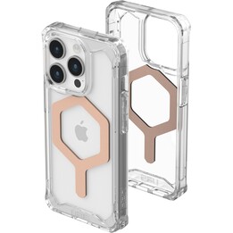 Coque arrière pour téléphone portable uag plyo, transparente, magsafe ice/or rose, pour iphone 15 pro