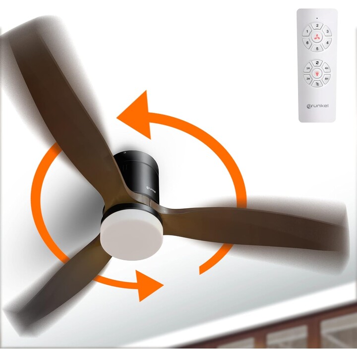 Grunkel SKYWIND-52WN Deckenventilator/ 41 W/ 3 Flügel 132 cm/ 6 Geschwindigkeiten