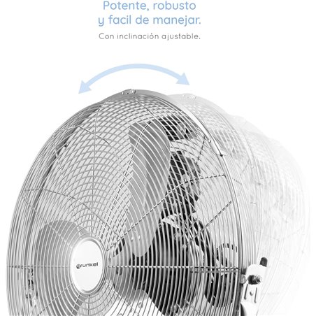 Ventilador de Suelo Industrial Grunkel MET-H18INDUSTRIAL/ 90W/ 3 Aspas 45cm/ 3 Velocidades