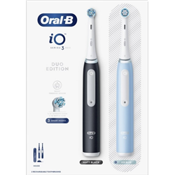 Braun Oral-B iO 3 elektrisches Zahnbürstenset DUO SCHWARZ & BLAU