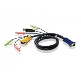 Cabo Usb Aten KVM com Áudio e Sphd 3 em 1 1,8 M