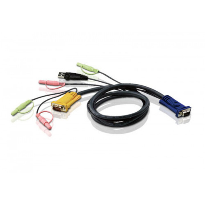 Cabo Usb Aten KVM com Áudio e Sphd 3 em 1 1,8 M