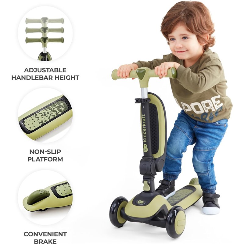 Trottinette maternelle HALLEY verte