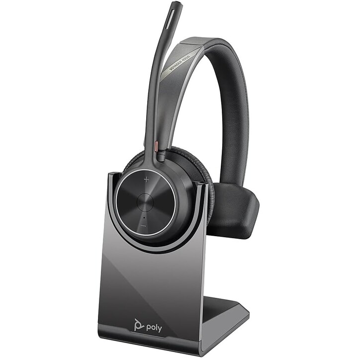 POLY Voyager 4310 UC Monaural Headset + BT700 USB-A Adapter + Charging Stand