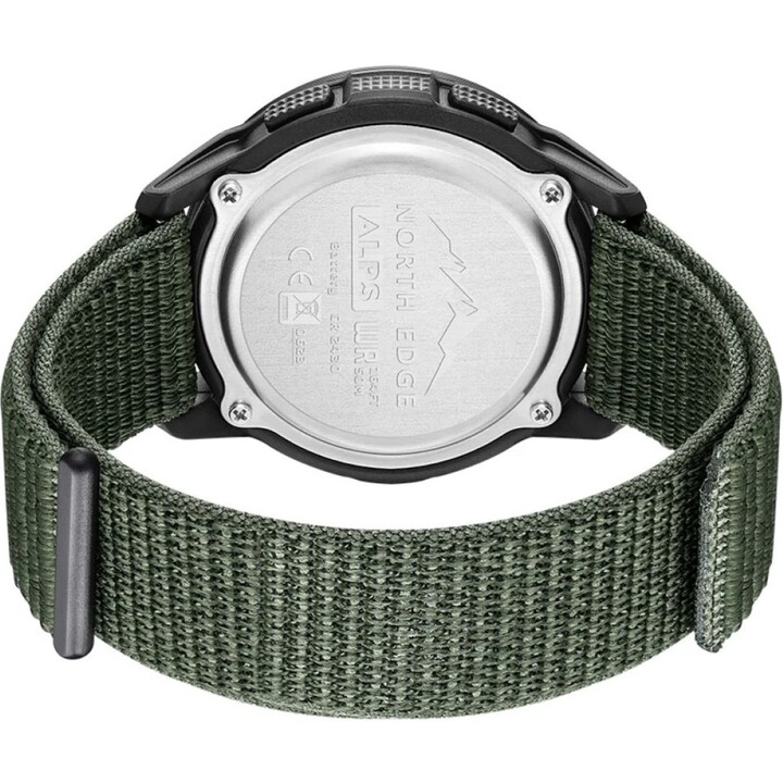 North Edge ALPS montre digitale outdoor verte