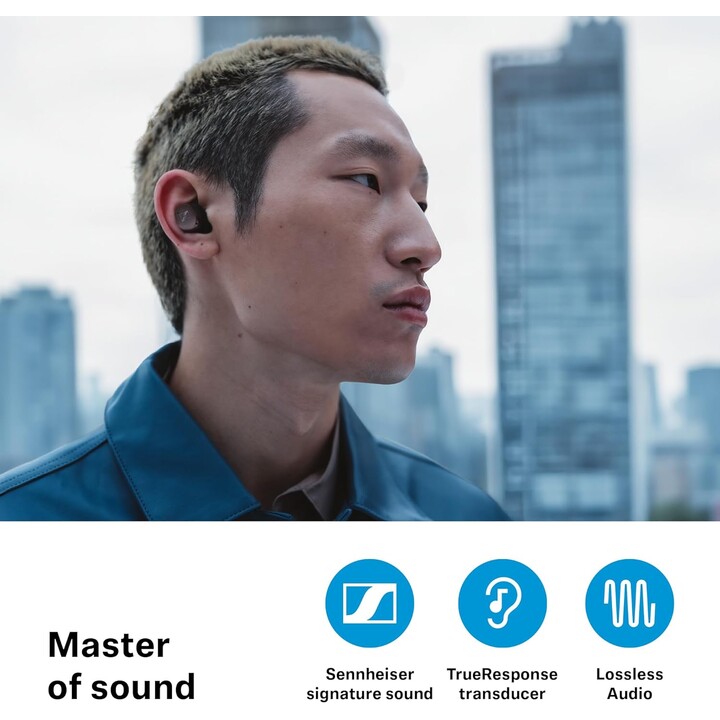 Sennheiser Momentum True Wireless 4 ANC Preto - Auscultadores Bluetooth