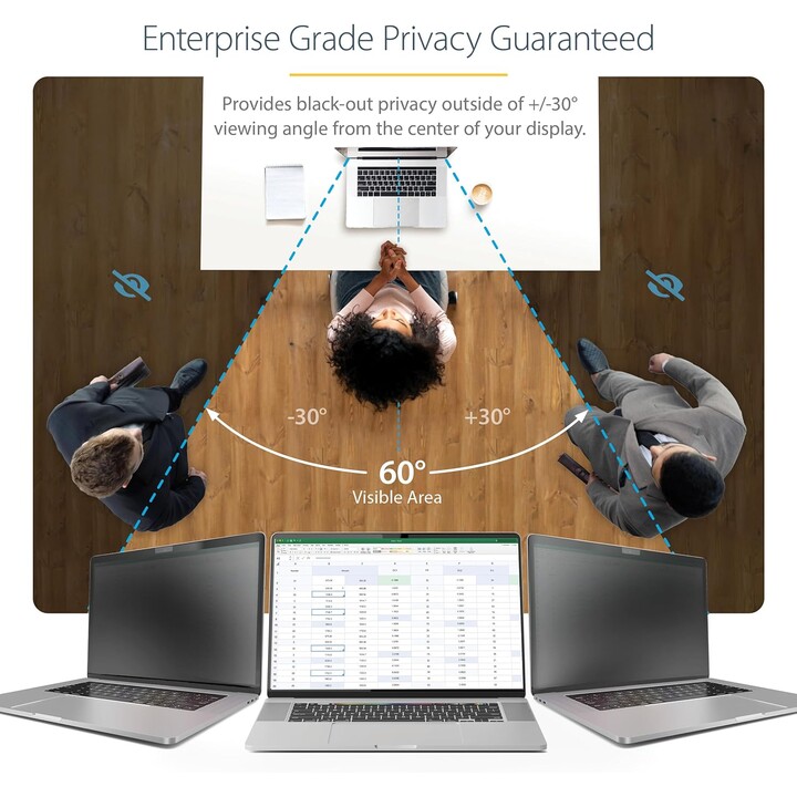 STARTECH.com 14LT-PRIVACY-SCREEN Filtre de confidentialité pour ordinateur portable 14in 16:9 Noir