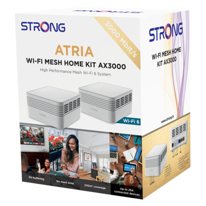 STRONG MESHKITAX3000 sistema Wi‑Fi Mesh AX3000 Wi‑Fi 6 banda dupla branco