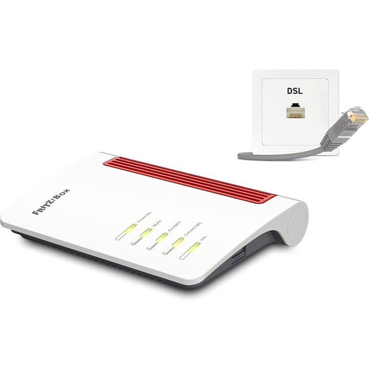 AVM FRITZ Box 7510 Wi-Fi 6 WLAN Mesh Router ADSL VDSL, IEEE 802.11g, n, ax DECT base for 6 handsets (20002983)