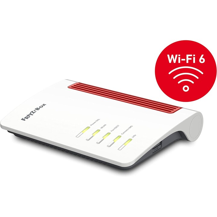AVM FRITZ Box 7510 Wi-Fi 6 WLAN Mesh Router ADSL VDSL, IEEE 802.11g, n, ax Base DECT per 6 portatili (20002983)