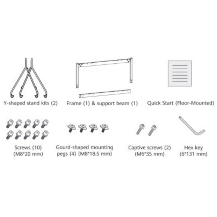 Suporte giratório branco Huawei Ideahub Ii (65/75/86 polegadas)