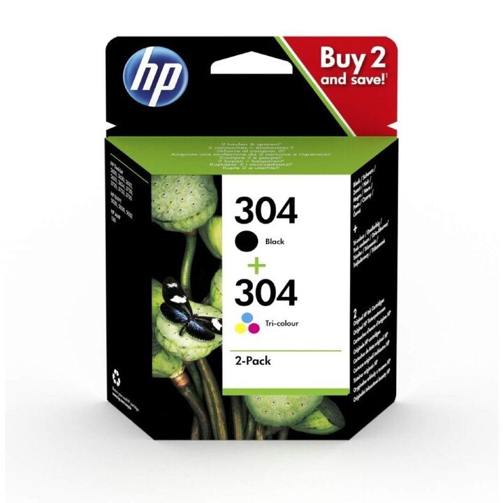 HP 304 Multipack 2 Cartuchos de Tinta Negro/Tricolor