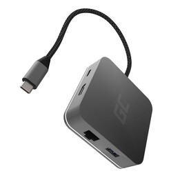 Green Cell AK61 dock e docking station per laptop USB 3.2 Gen 1 (3.1 Gen 1) Type-C Argento