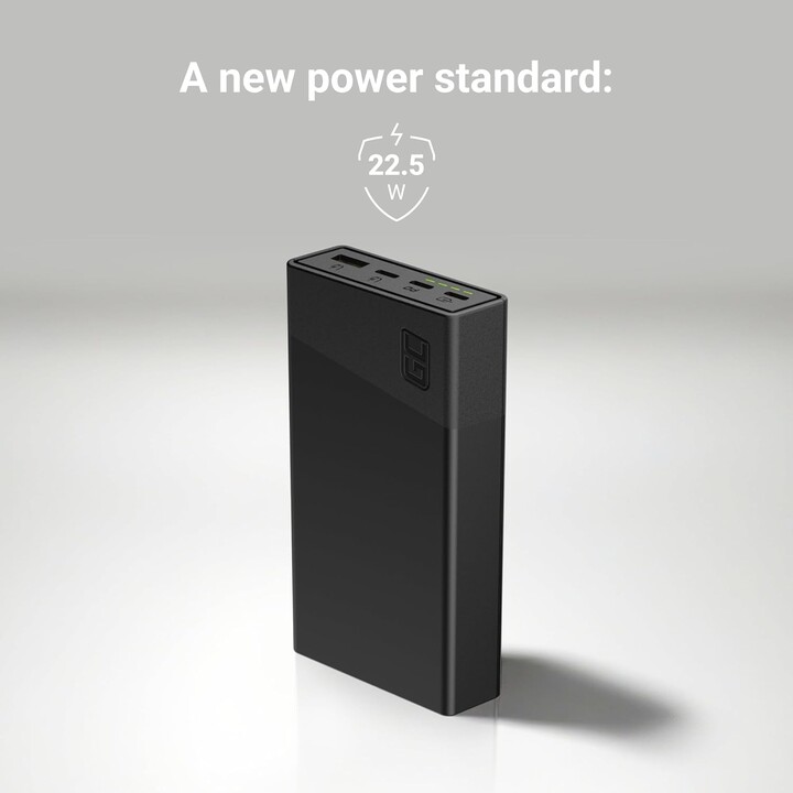 Green Cell GC PowerPlay 20S Power Bank 20000mAh 22,5W PD USB C com carregamento rápido