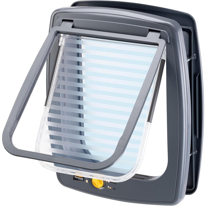FERPLAST Swing 11 grau - Hundetürchen und Katzentürchen - 31 x 9,6 x 38,4 cm