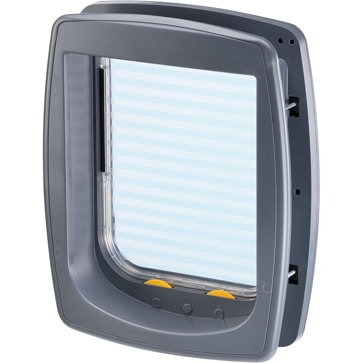 FERPLAST Swing 11 gris - puerta para perros y gatos - 31 x 9,6 x 38,4 cm