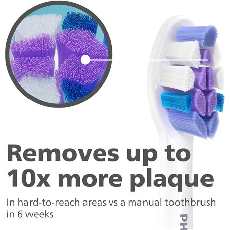 Philips Sonicare S2 Sensitive HX6054/10 Pack of 4 white Sonicare brush heads