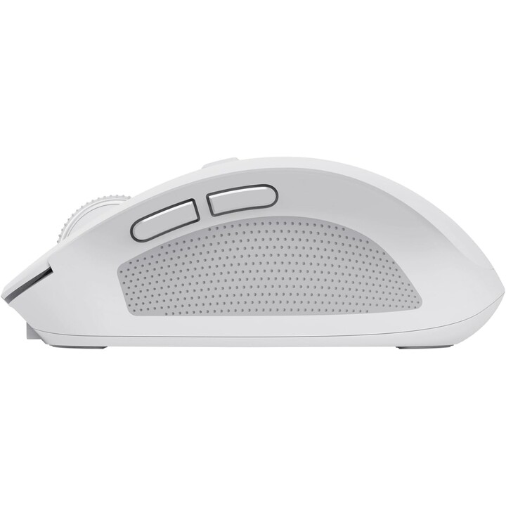 Mouse Bluetooth sem fio compacto Trust Ozaa/bateria recarregável/até 3200 DPI/branco