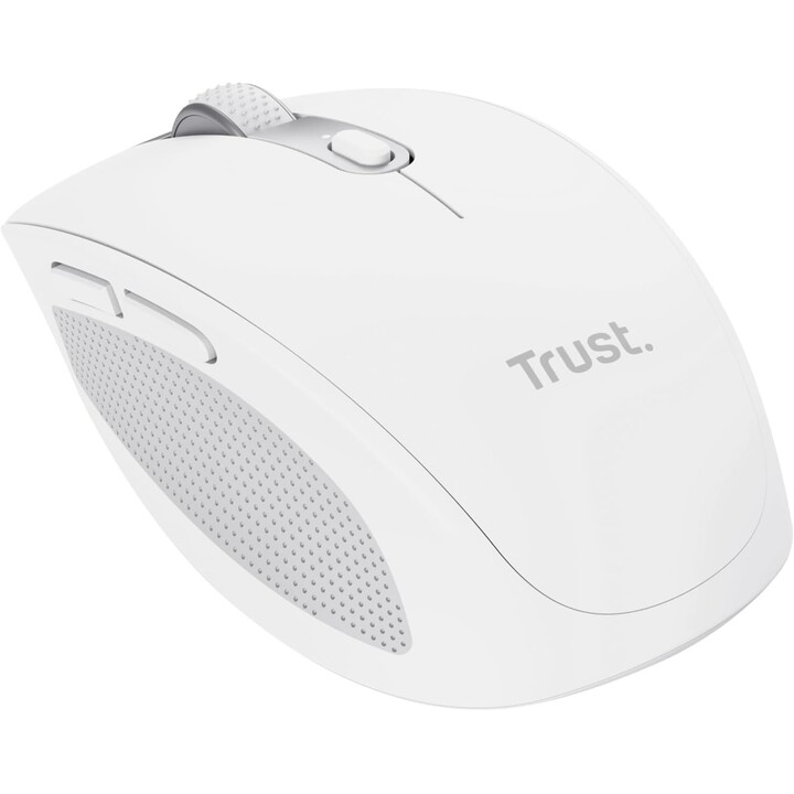 Trust Ozaa Kompakte kabellose Bluetooth-Maus / wiederaufladbarer Akku / bis zu 3200 DPI / Weiß