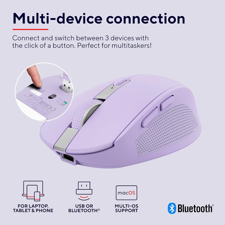Trust Ozaa Compact mouse wireless Bluetooth viola