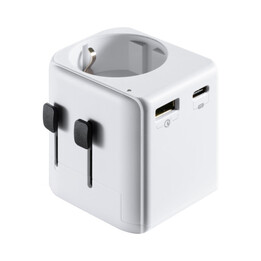 Ewent Ew1472 Adaptador De Enchufe Eléctrico Universal Blanco