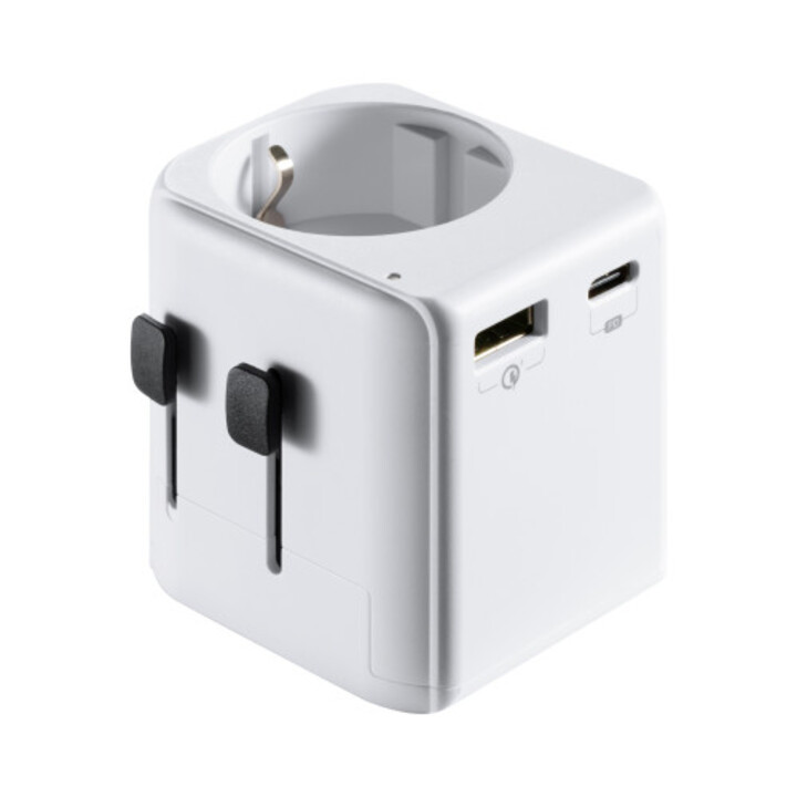 Ewent Ew1472 Universal Electrical Plug Adapter White