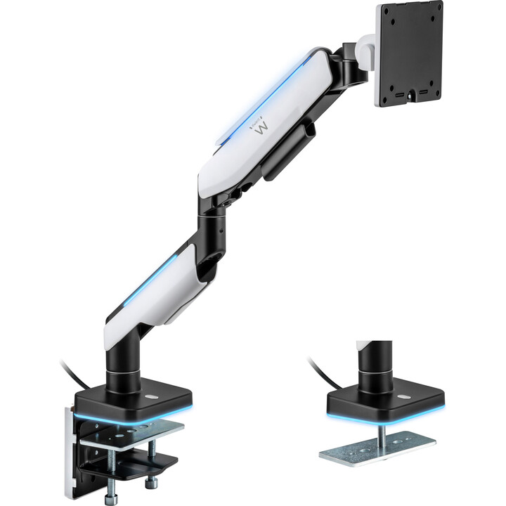 Ewent Ew1509 Monitorständer 124,5 cm (49 Zoll) schwarz, weißer Schreibtisch