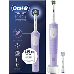 Braun Oral-B Vitality Pro Protect X Clean - Cepillo de Dientes Eléctrico Violeta