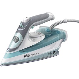 Braun TexStyle 3 SI 5017 GR Plancha a vapor Suela de cerámica 2700 W Gris, Turquesa, Blanco
