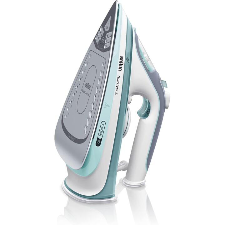 Braun TexStyle 3 SI 5017 GR Fer à vapeur Semelle en céramique 2700 W Gris, Turquoise, Blanc