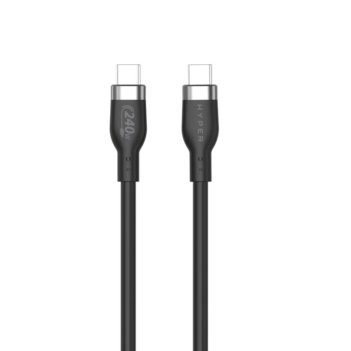 Hyper® Silicone USB-C to USB-C Charging Cable 1m (240W, Black)