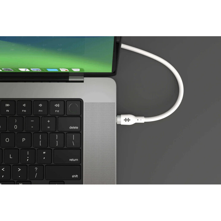 HyperJuice 240W Silicone USB-C to USB-C Cable (6ft/2m) - White