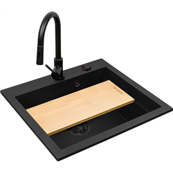 Zestaw - Zlewozmywak PYRAMIS SIROS (57x51.5) 1B + Battery IDEA Black Edition - 070169002BE - Volcano
