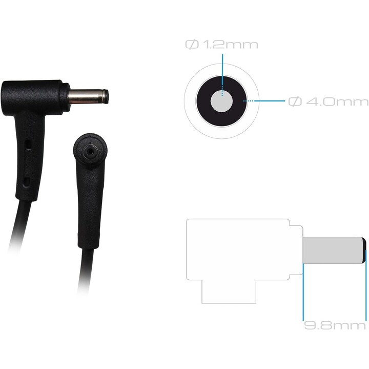Alimentador portatil asus 45w 19v 2 pin black