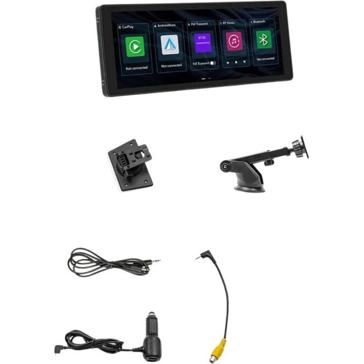 Radio Multimedia Universal para coche con Cámara, reproductor de vídeo de 10 pulgadas, Carplay y Android Auto inalámbrico, panta