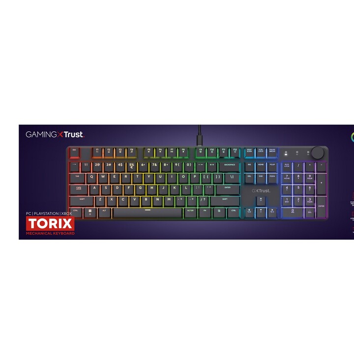 Trust GXT 866 TORIX Tastatur USB QWERTY US International Schwarz