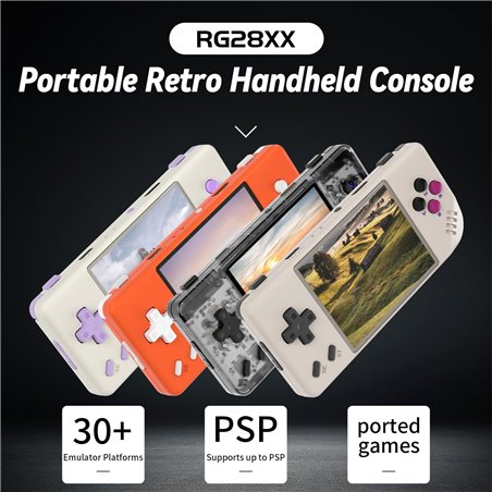 Consola portátil retro Anbernic RG28XX 64GB Preto Transparente