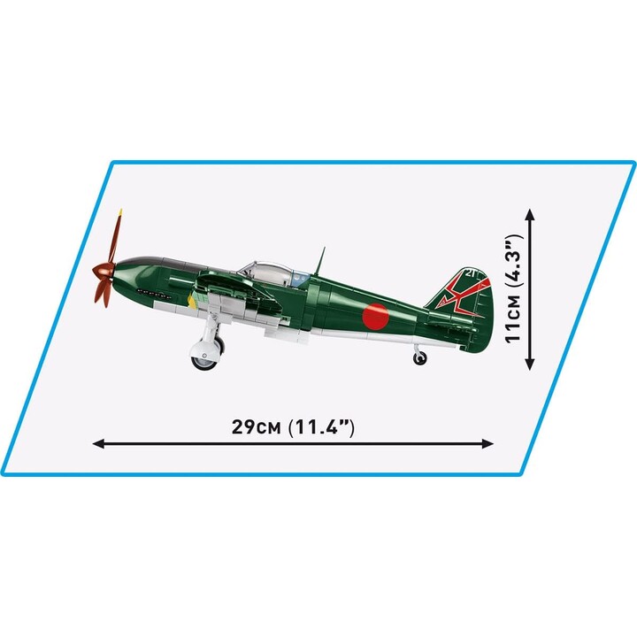 COBI 5740 Colección histórica Segunda Guerra Mundial Kawasaki KI-61-I Hein Fighter Aircraft (Tony) 324 almohadillas