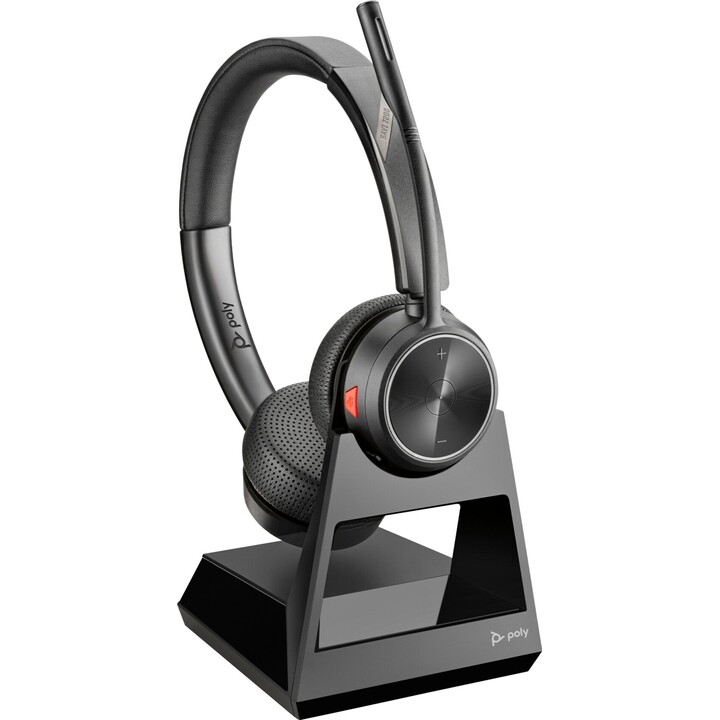 POLY Savi 7220 Office binaurale DECT 1880-1900 MHz Headset Inalámbrico Diadema Oficina/Call center nero