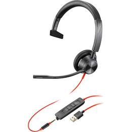 POLY Blackwire 3315 Monaurales USB-C-Headset +3,5-mm-Stecker +USB-C/A-Adapter