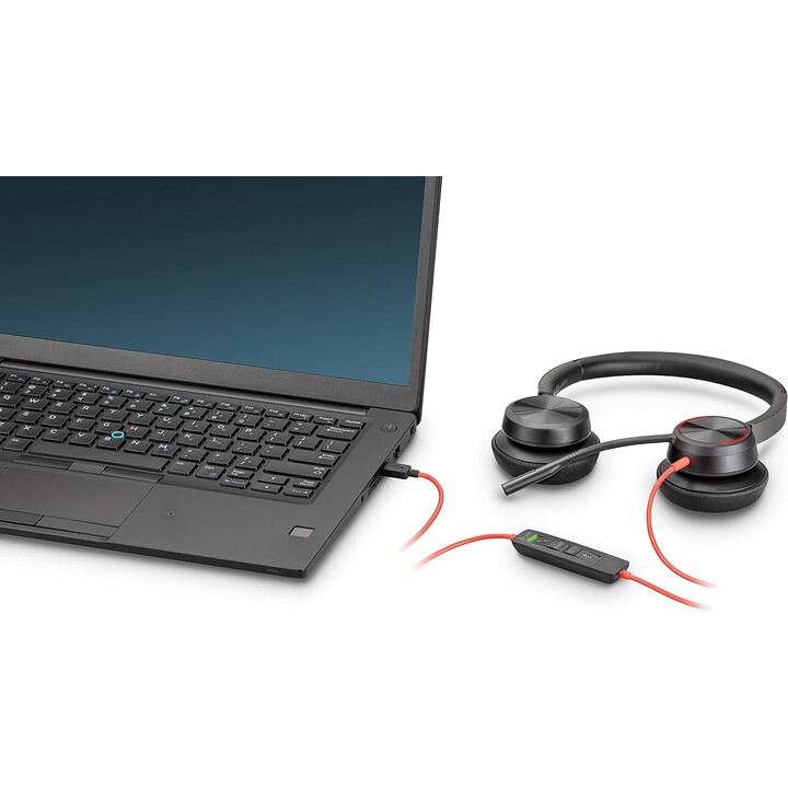 POLY Blackwire 8225 Auricolare stereo USB-C +Adattatore USB-C/A
