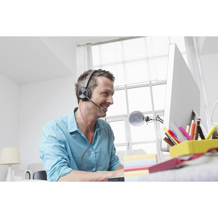 POLY Blackwire 8225 Auricolare stereo USB-C +Adattatore USB-C/A