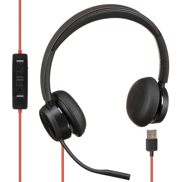 POLY Blackwire 8225 Auricolare stereo USB-C +Adattatore USB-C/A