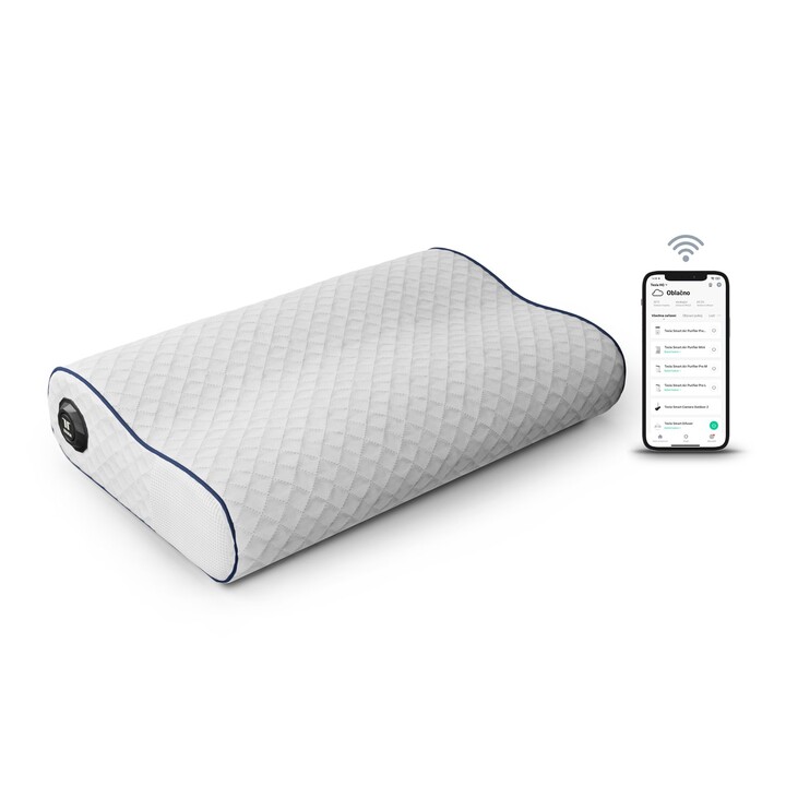 Tesla TSL-HC-HL60, Cojín Eléctrico Inteligente Smart Heating Pillow con Control de Calor y Tejido Suave, Blanco