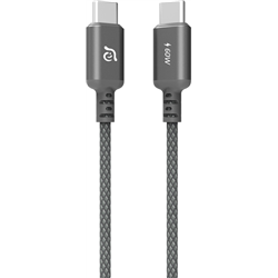 Cabo Adam usb-c macho / usb-c macho 60w magnético preto 1m