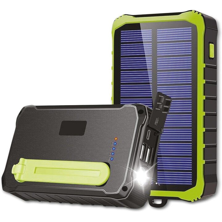 Banco de energia solar Denver PSO-10012 10000mAh com alça dínamo